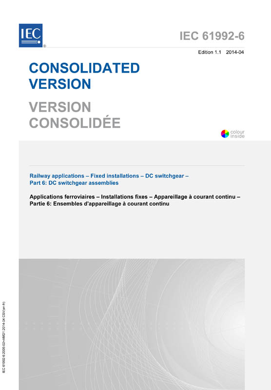 Cover IEC 61992-6:2006+AMD1:2014 CSV (Consolidated Version)